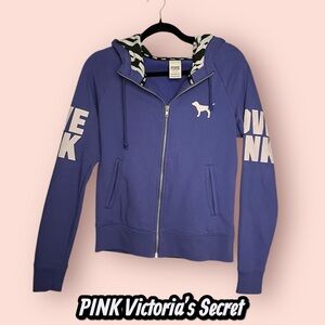 PINK Victoria’s Secret Full Zip Hoodie – EUC, Size Small